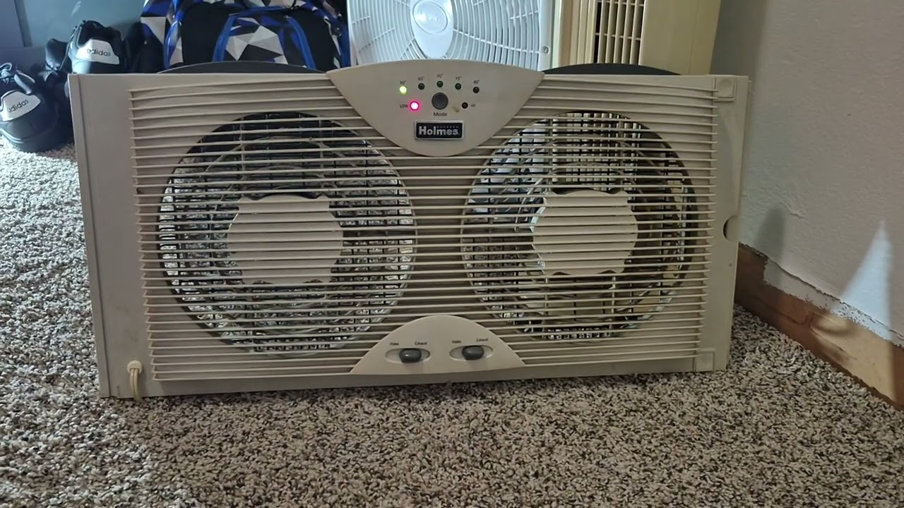 2010s Holmes 1 Touch HWF0910AT Reversible Twin Window Fan With Messed Up Controls