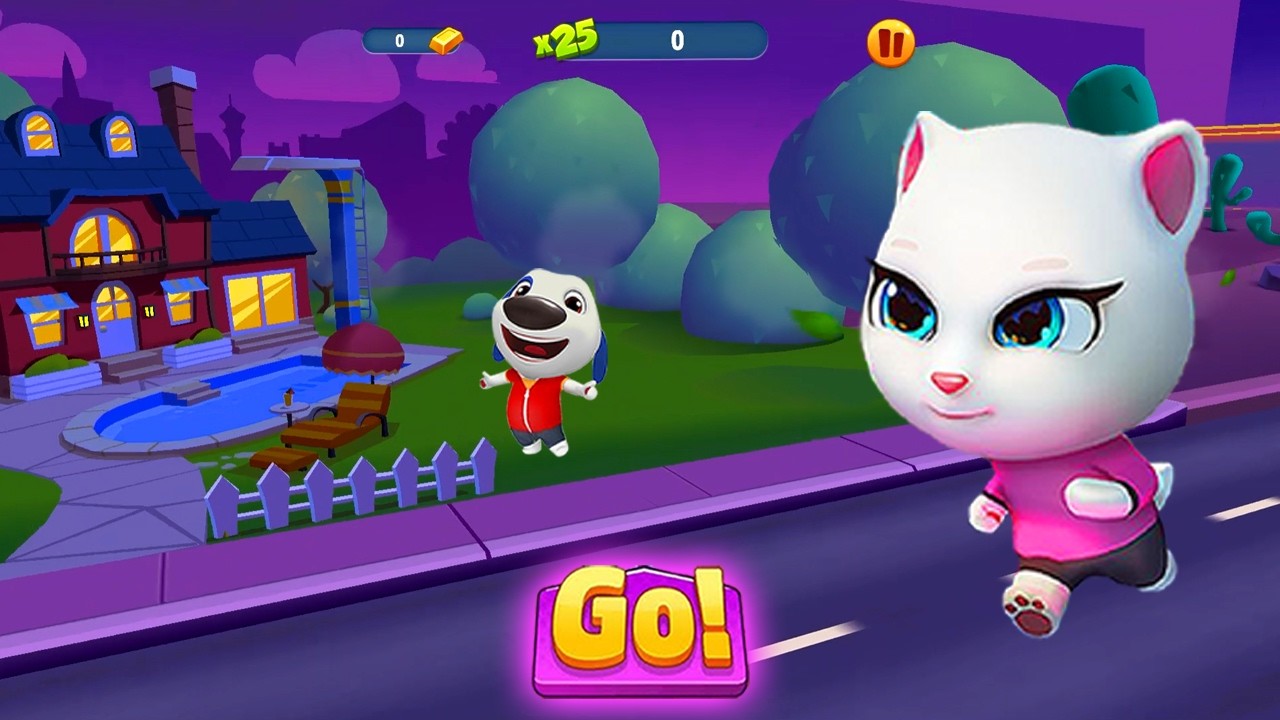 Talking Tom Gold Run 🌆 Las Vegas New Challenge ┃ Angela vs Hank + Boss Fight