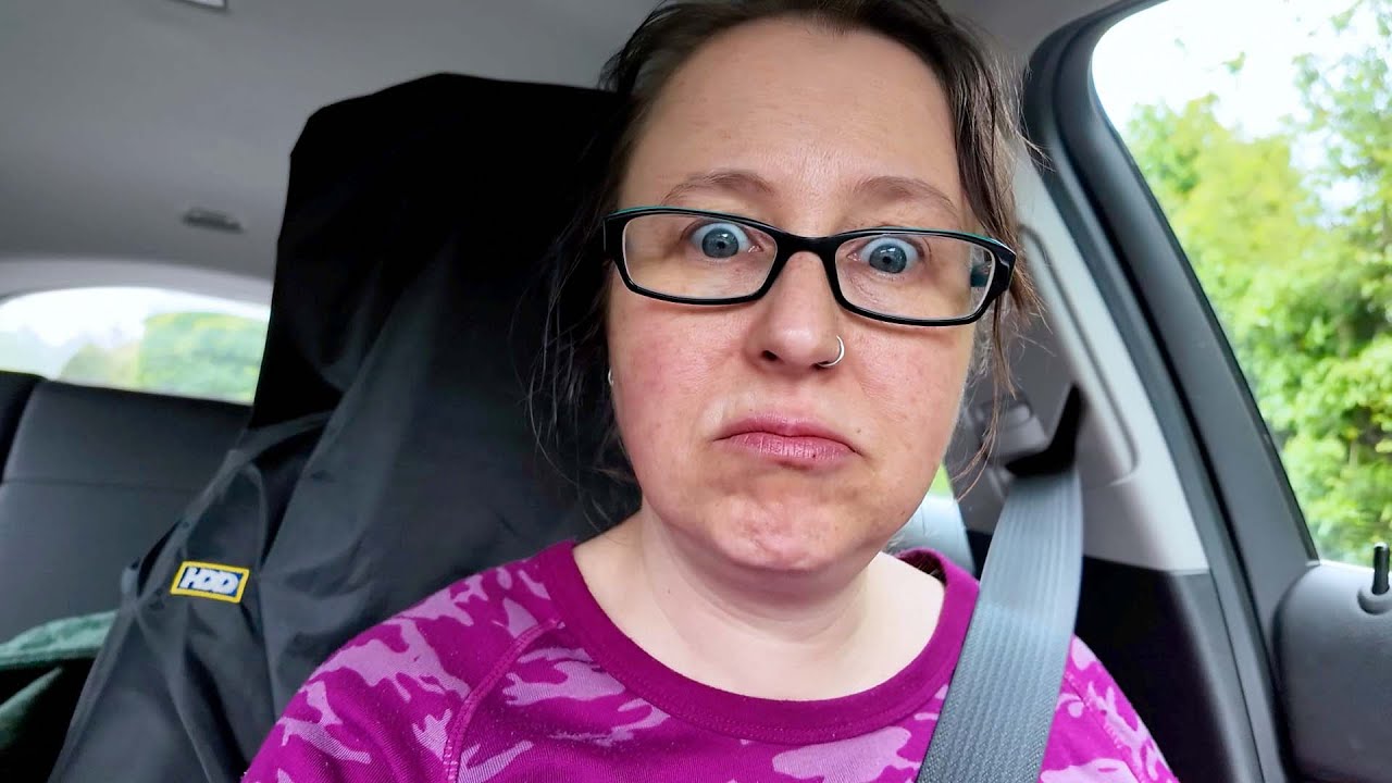 Shocked by a loud bang from the back seat