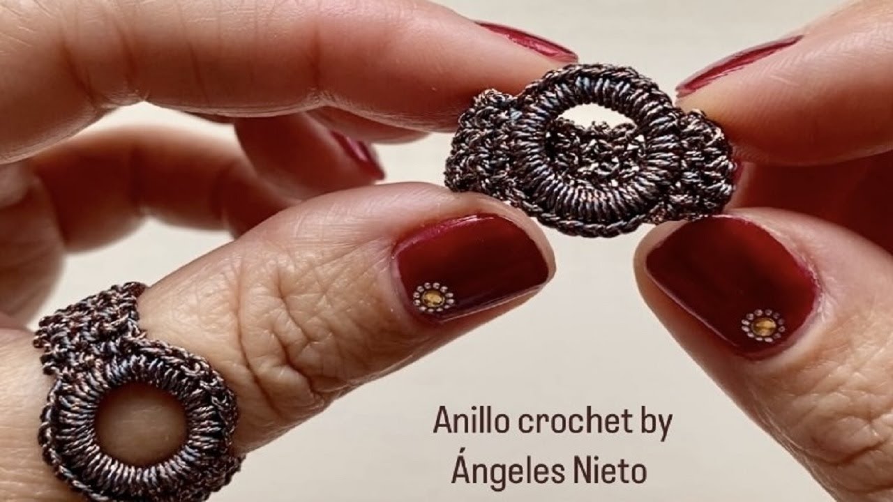 CÓMO TEJER UN ANILLO FACILÍSIMO A CROCHET EN  5 MINUTOS -BISUTERÍA MODERNA