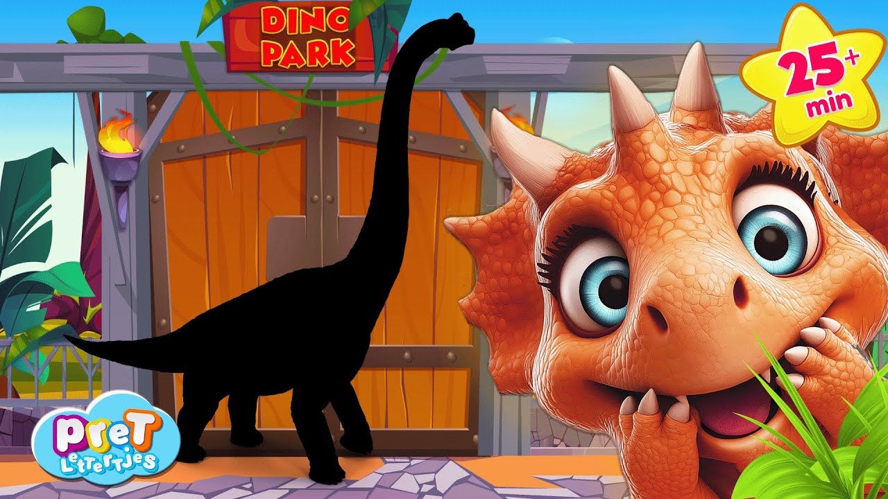 Dino's Verstopt + Meer Dierengeluiden voor Peuters - Pretlettertjes