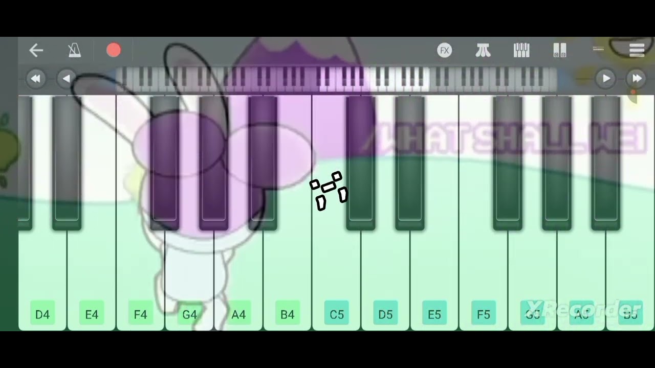 tentando sincronizar o piano com a música;-; (deu errado)