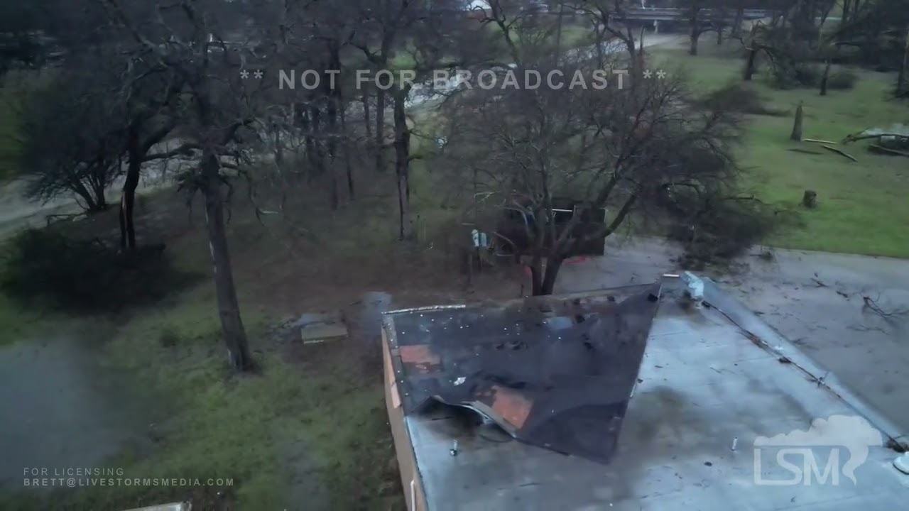 03-04-2025 Haltom City, TX  - Clean up begins from major storm with potentially unwarned tornado