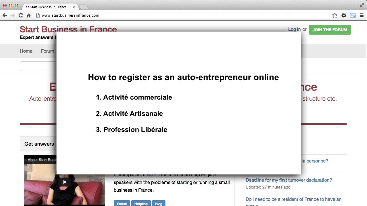 How to register as an auto-entrepreneur online