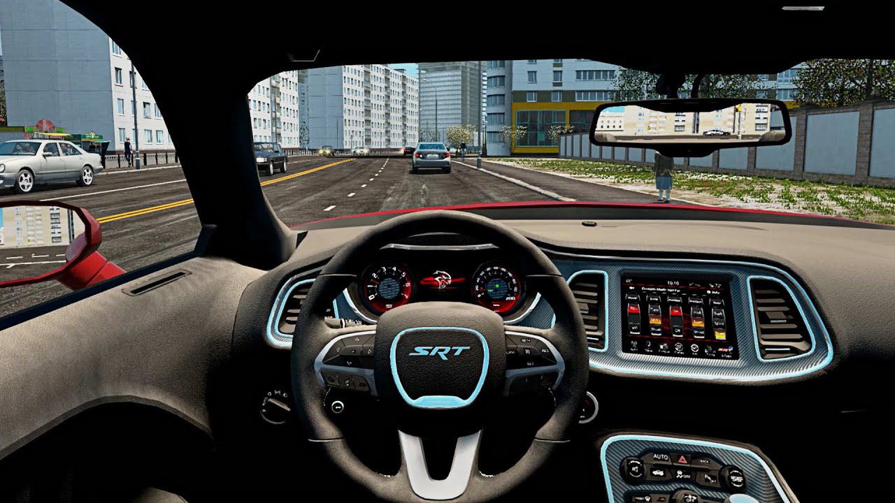 City Car Driving - 2016 Dodge Challenger SRT Hellcat | Steering Wheel Game Play
