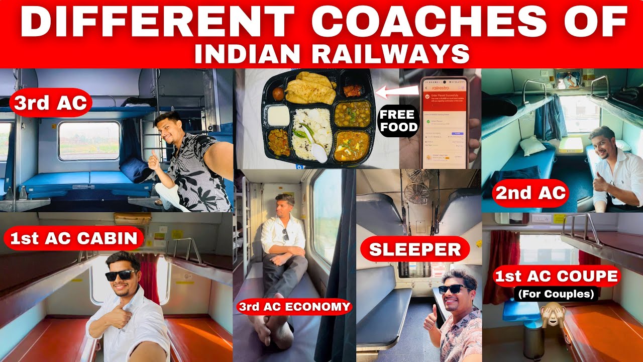 1st ac,2nd ac,3rd ac and sleeper coaches in Indian Railways |Complete information 2026