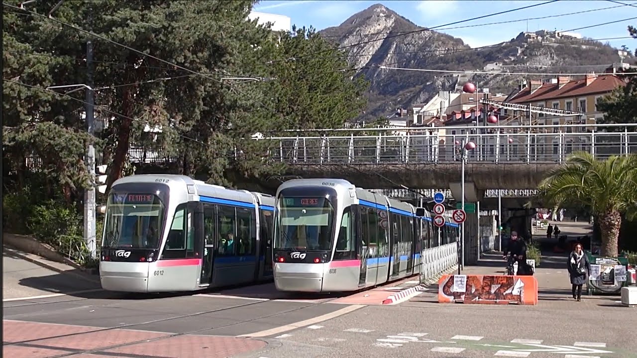 Tramways de Grenoble sur les lignes A et B (Mars 2023)