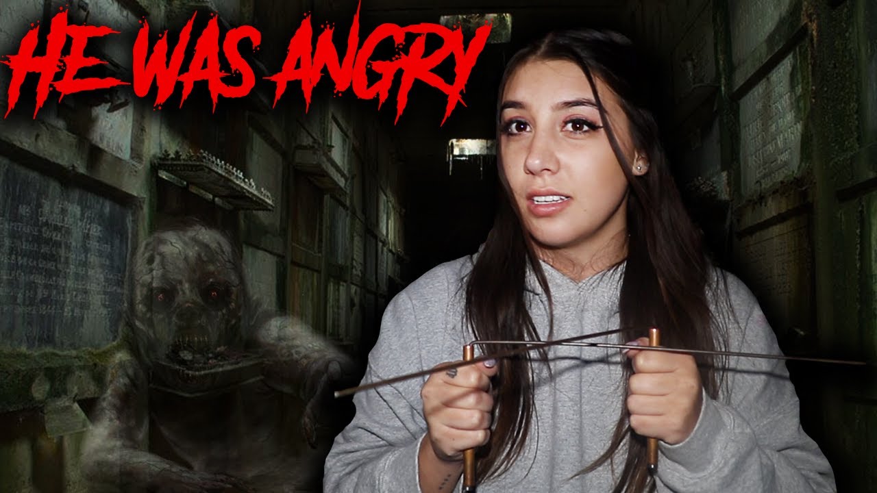 DEMON KNOCKS OVER CHAIR IN FRONT OF US... (SCARY) **HAUNTED CEMETERY**