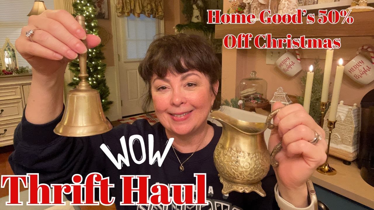 THRIFT WITH ME HOME DECOR AND HAUL | HOME GOODS 50% OFF CHRISTMAS