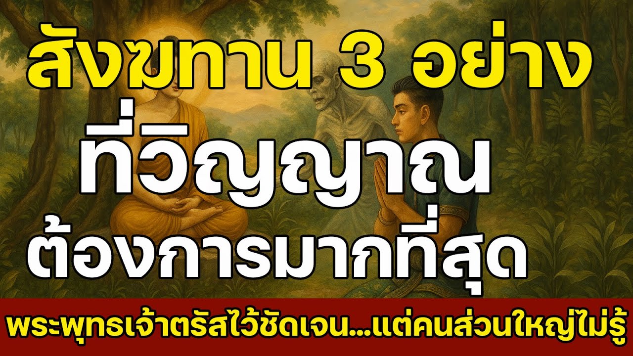 นี่คือ.. สังฆทาน 3 อย่าง ที่วิญญาณต้องการมากที่สุด ที่หลายคนไม่เคยรู้มาก่อน!!