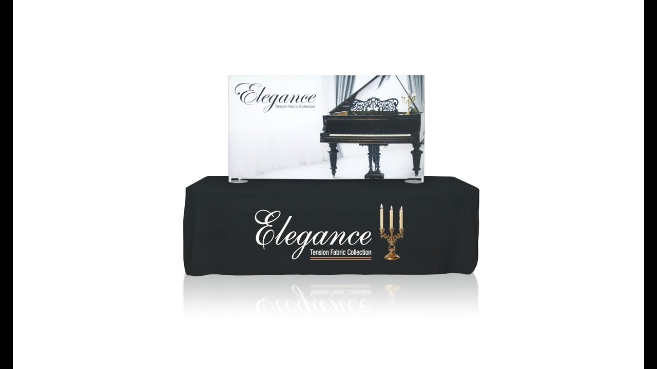 Elegance Straight Tabletop Tension Fabric Banner Assembly