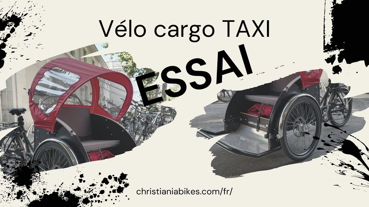 Essai vélo cargo taxi Christiania bikes