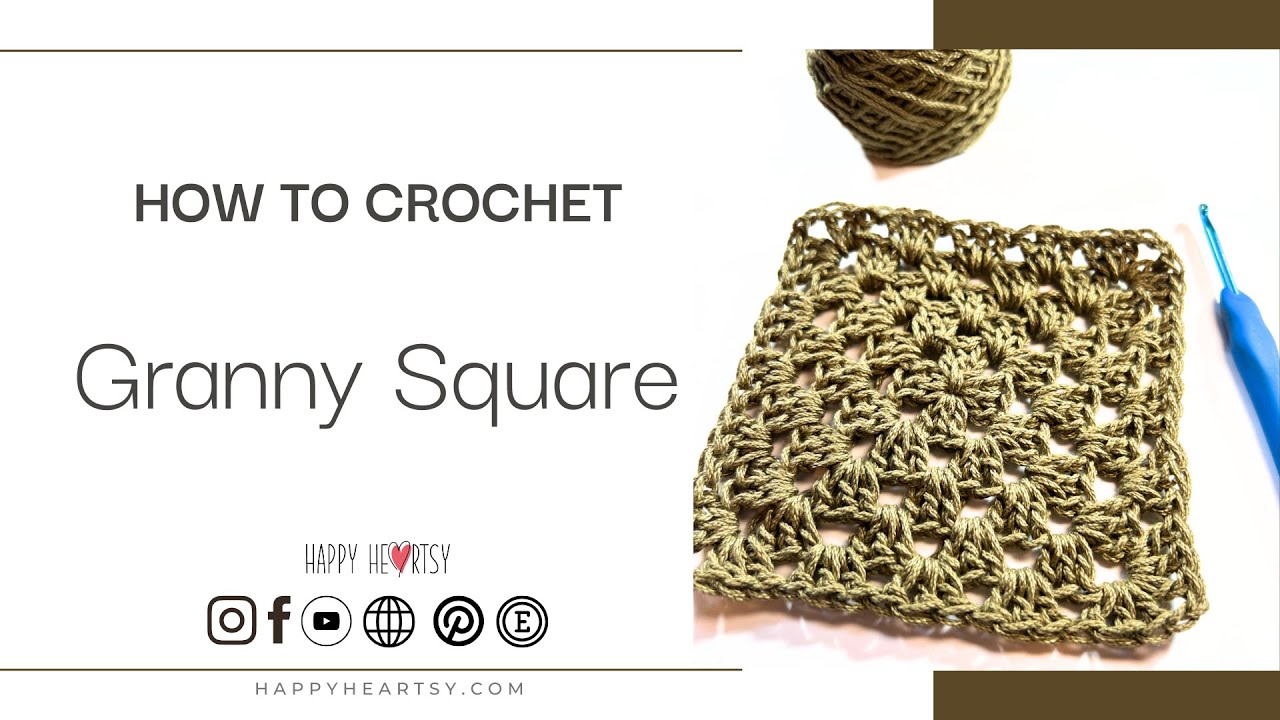 How to Crochet a Granny Square | Easy Crochet Tutorial