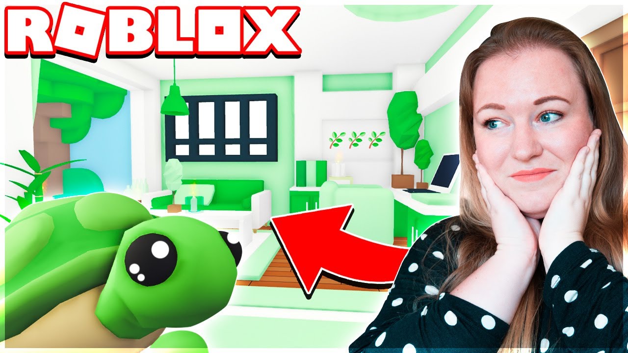 BYGGER EN HELT GRØN STUE I ADOPT ME! 🍀 | Roblox: Adopt me dansk