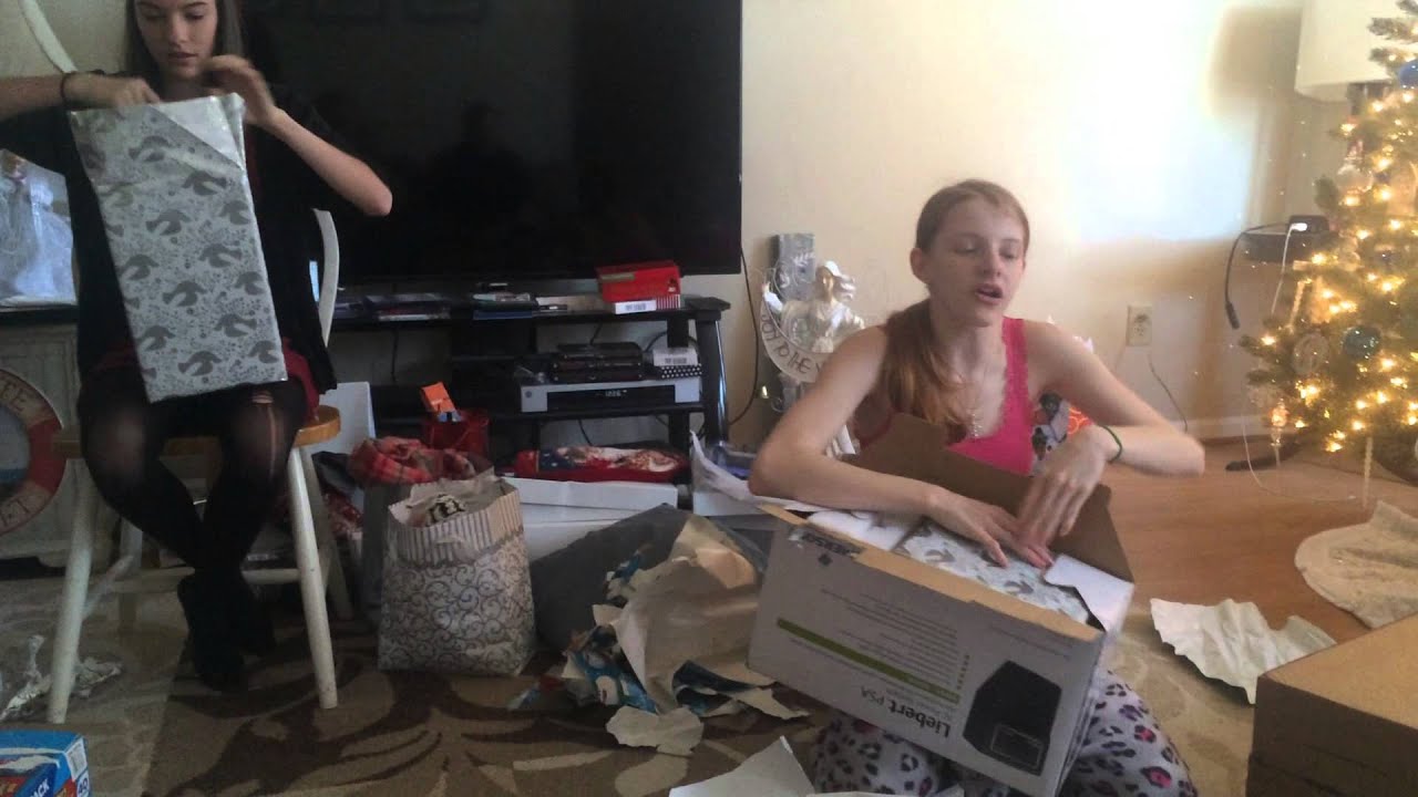 Jessie & Vickie opening the iPhone 6's for Christmas.