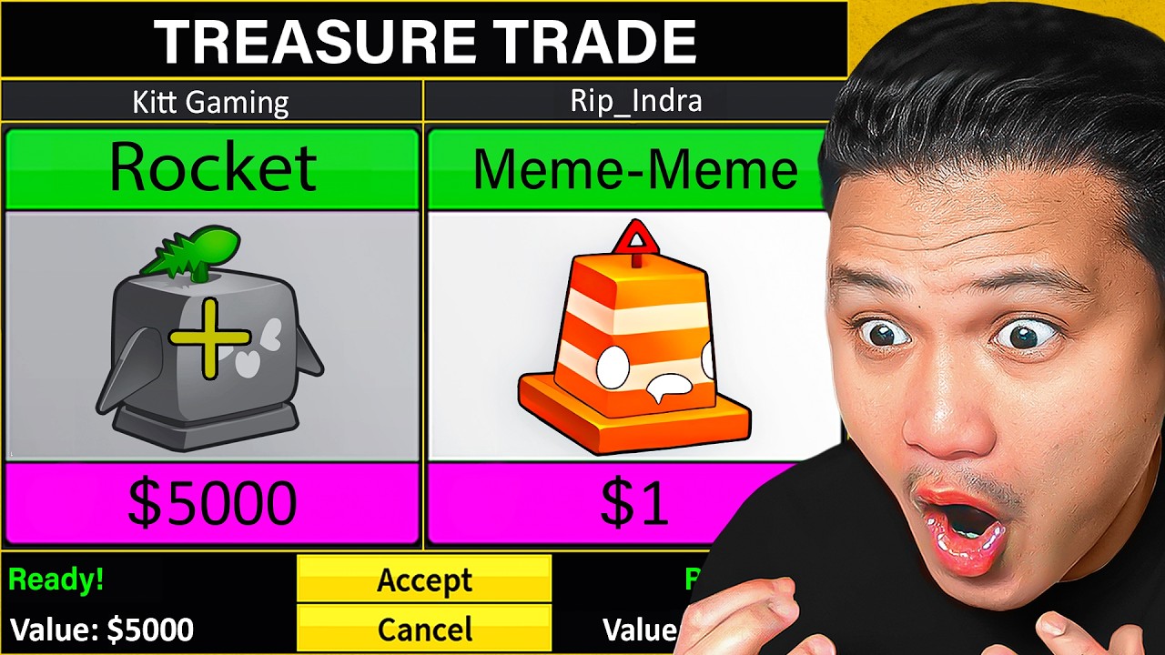 Trading From Rocket To MEME Fruit In 24 Hours (Blox Fruits)