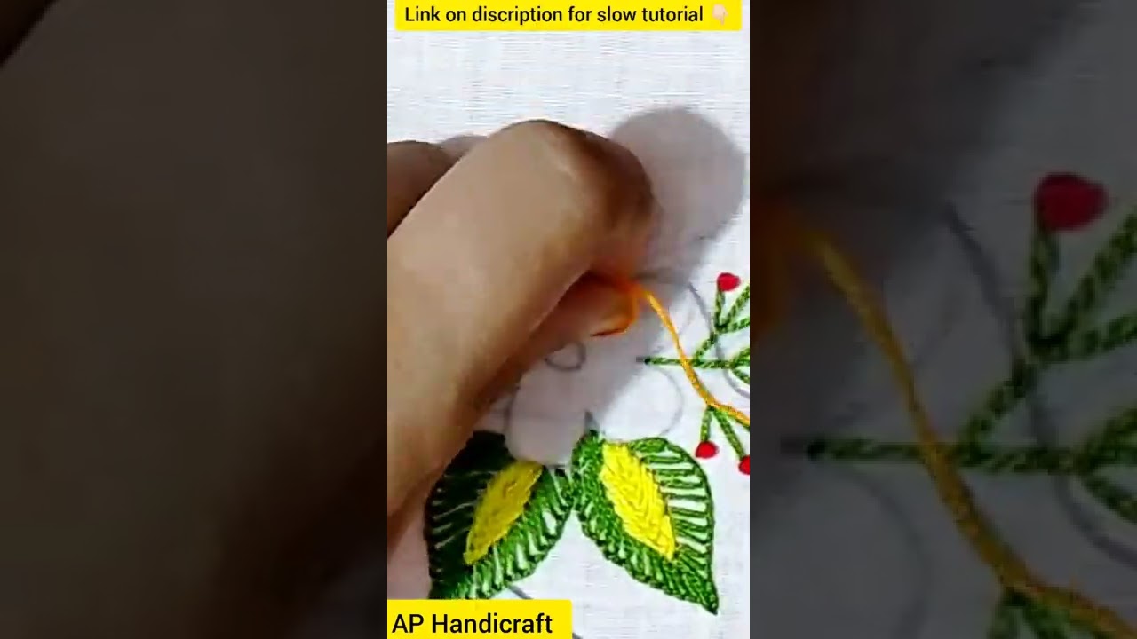 Hand Embroidery : Cast on stitch embroidery, Brazilian Embroidery #embroidery #shorts #short