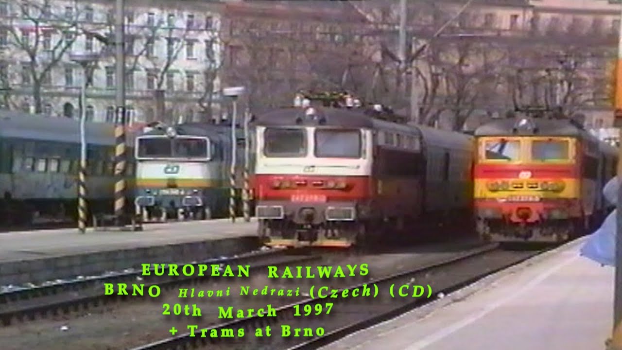 European Railways in the 1990s Brno Hlavní Nádraží (Brno) (Czech Republic ČD) on 20th March 1997