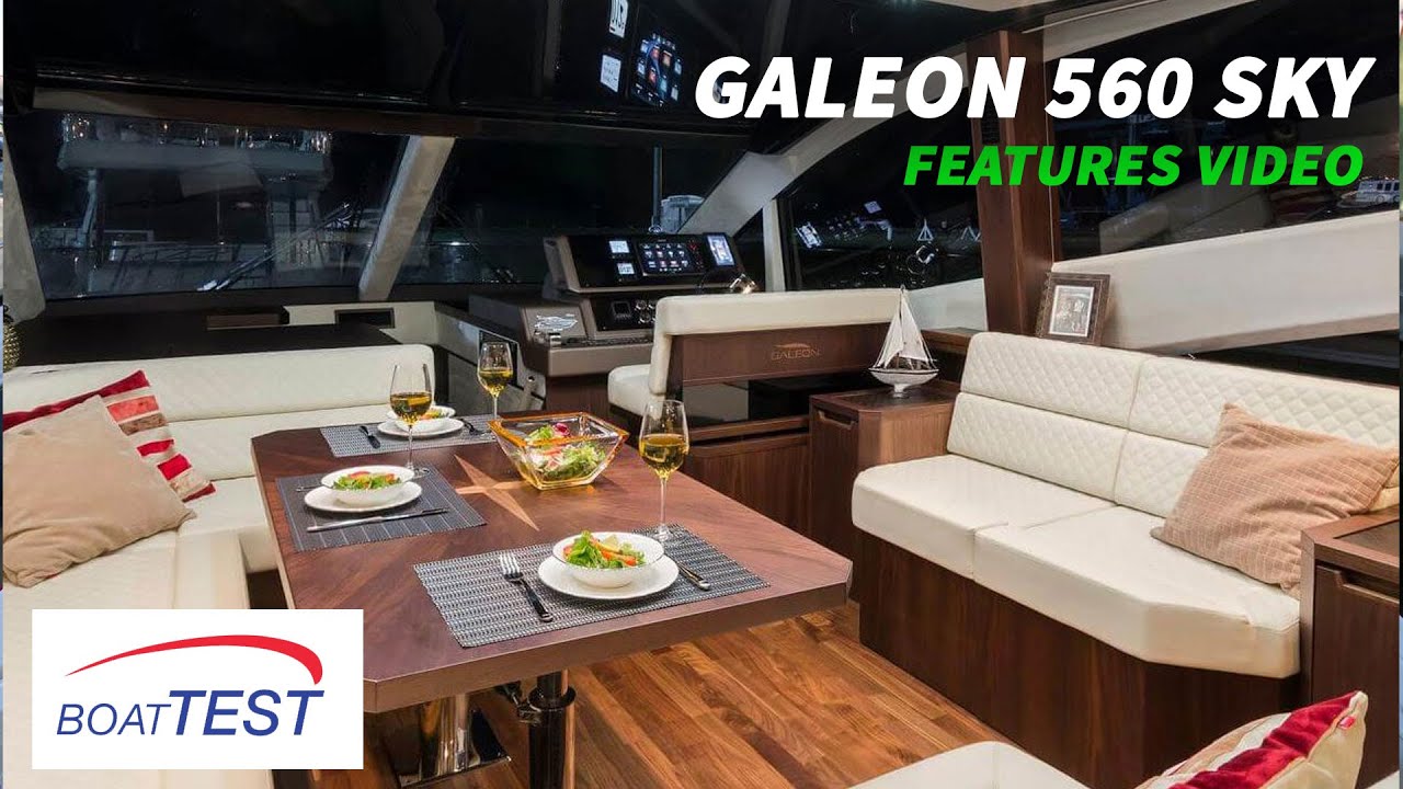Galeon 560 SKY (2020-) Features Video - By BoatTEST.com
