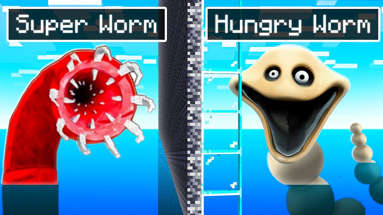 I Fooled My Friend as SUPER WORM vs HUNGRY WORM in Minecraft