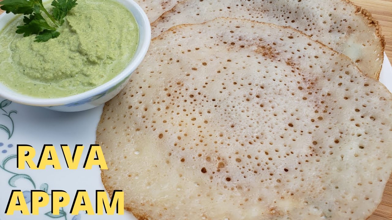 RAVA APPAM RECIPE | Soft and spongy Semolina Appam |  By Savory Icon