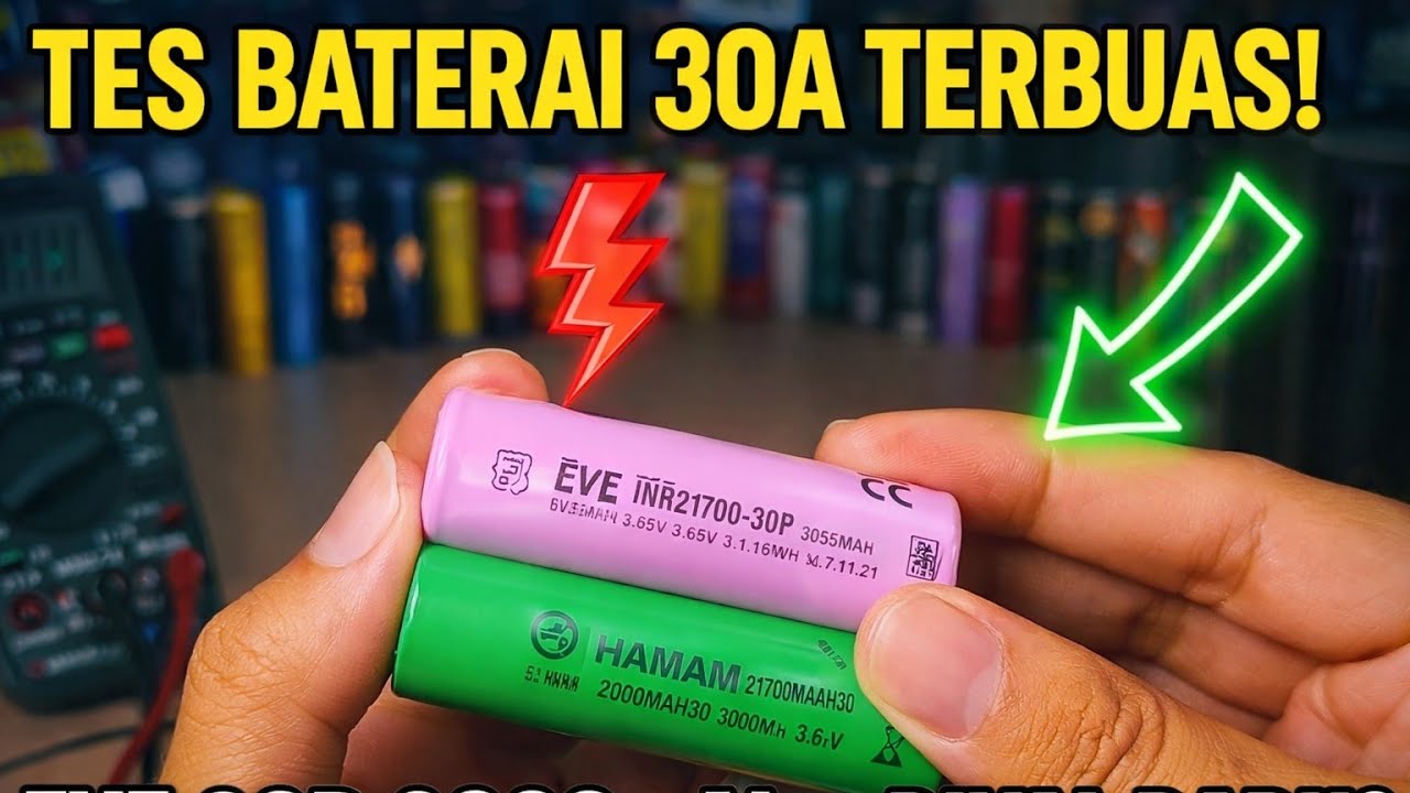 EVE 30P 3000mAh 30A DIUJI! 😱 Hasil Kapasitas Asli Bikin Kaget! | Tes Battery 18650 Akurat