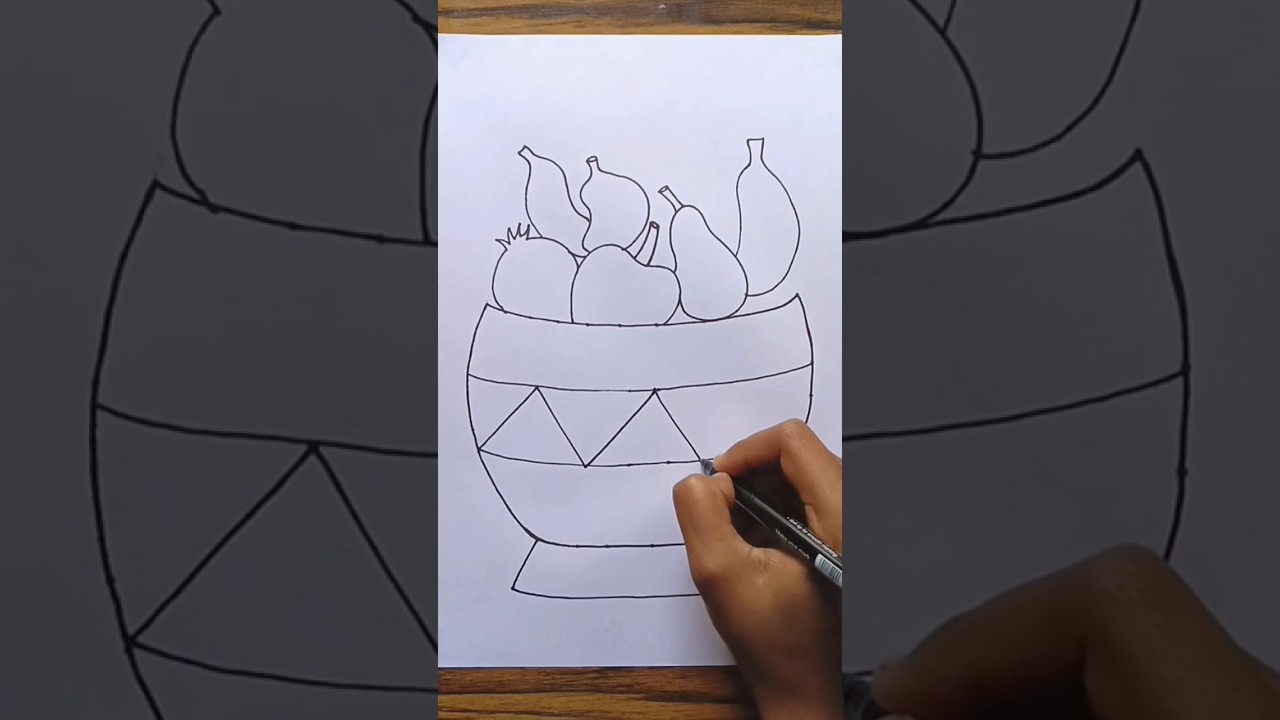 fruit basket 🧺🍓 drawing for your kids 
