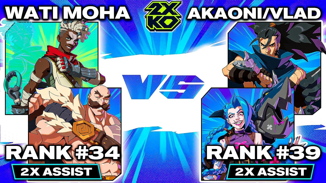 2XKO ▰ Wati Moha (#34) 💪⏳ Braun/Ekko vs AkaOni (#39)/Vlad 🌪🚀 Yasuo/Jinx ▰ High Level Gameplay