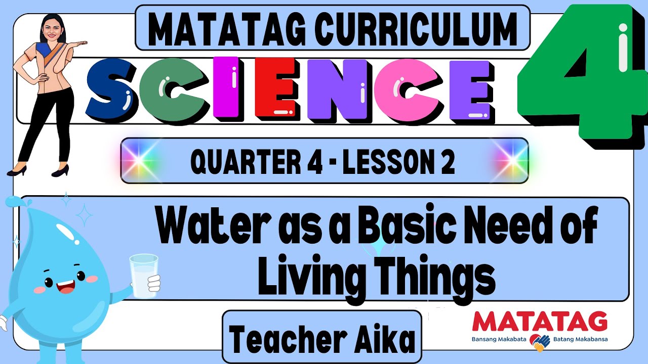 Science 4 Grade 4 Quarter 4 Lesson 1  Water as a Basic Need of Living Things.