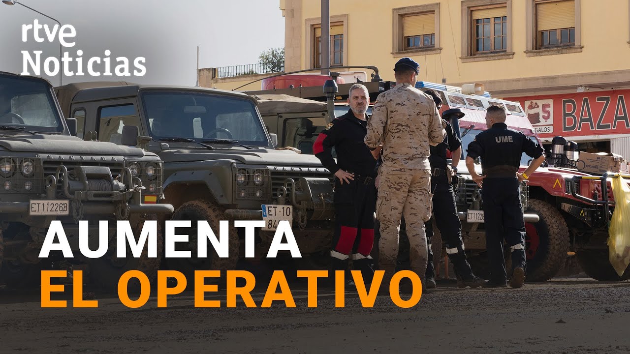 DANA: En las PRÓXIMAS HORAS se INCORPORARÁN 5.000 MILITARES MÁS | RTVE Noticias
