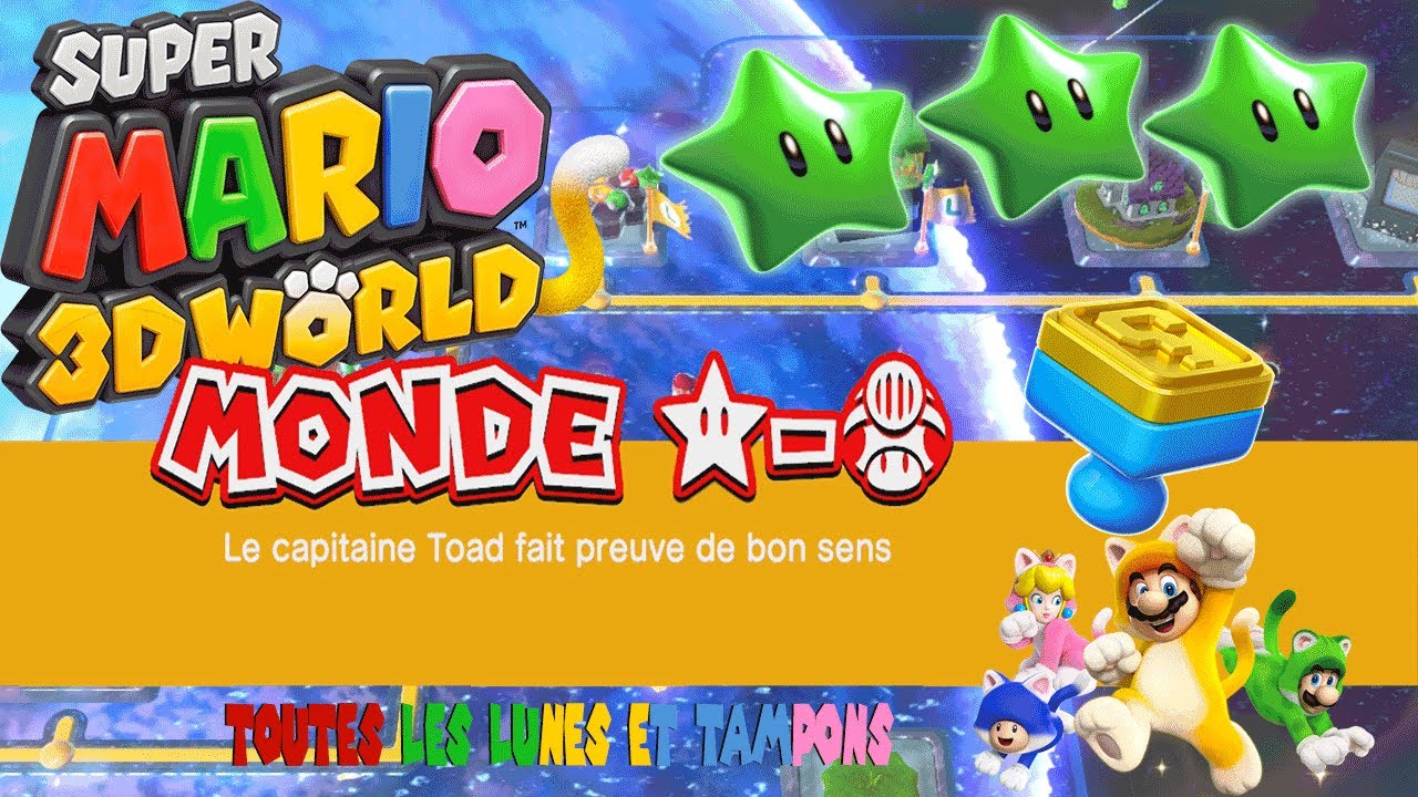 Super Mario 3D World : toutes les lunes du Niveau Le capitaine Toad fait preuve de bon sens