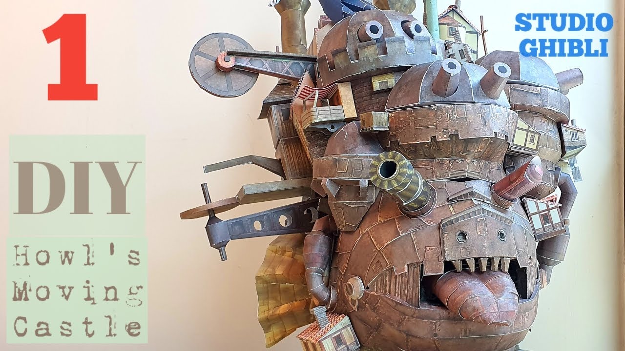 DIY Howl's Moving Castle papercraft/ DIY Studio Ghibli art/ Miniature Howl's Moving Castle/ DIY移动的城堡