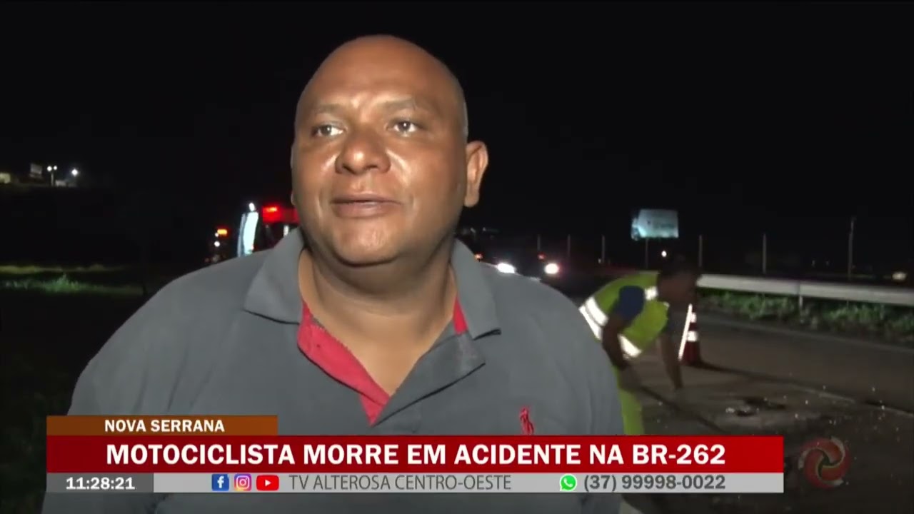 Nova Serrana: Motociclista morre em acidente na BR 262