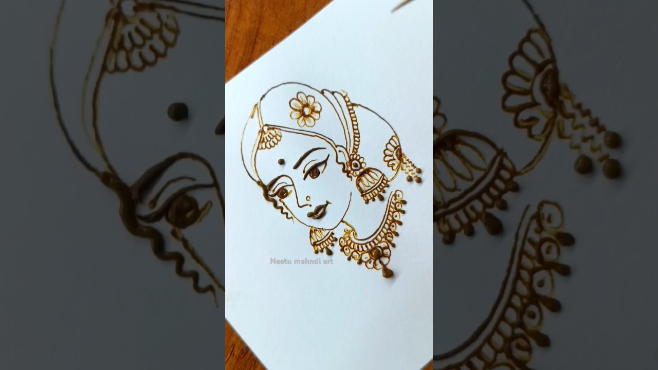 Bridal face mehndi designs 😍 #mehndideisgn #dulhanmehndidesign  #shortsfeed #shorts