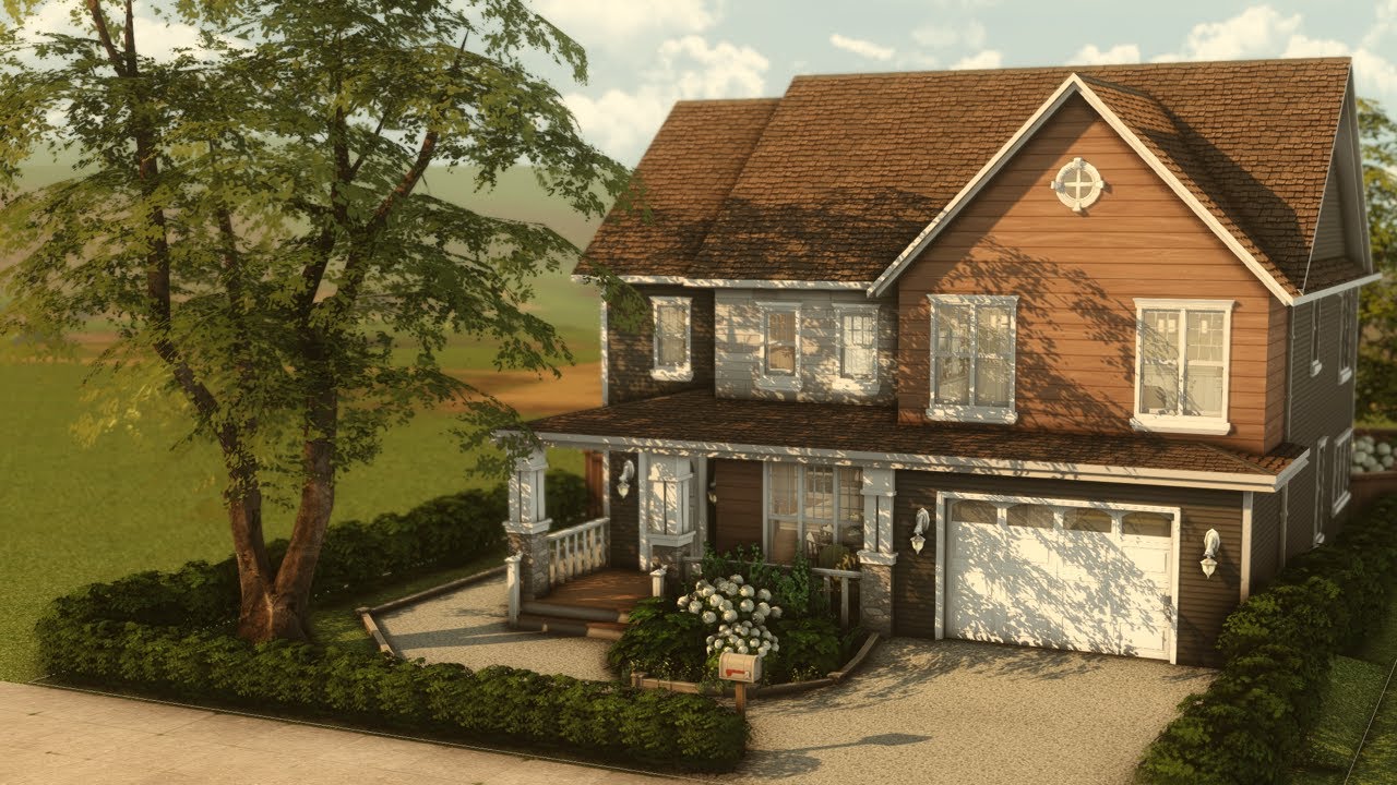 СОВРЕМЕННЫЙ СЕМЕЙНЫЙ ДОМ | SIMS 4 SPEEBUILD | CC