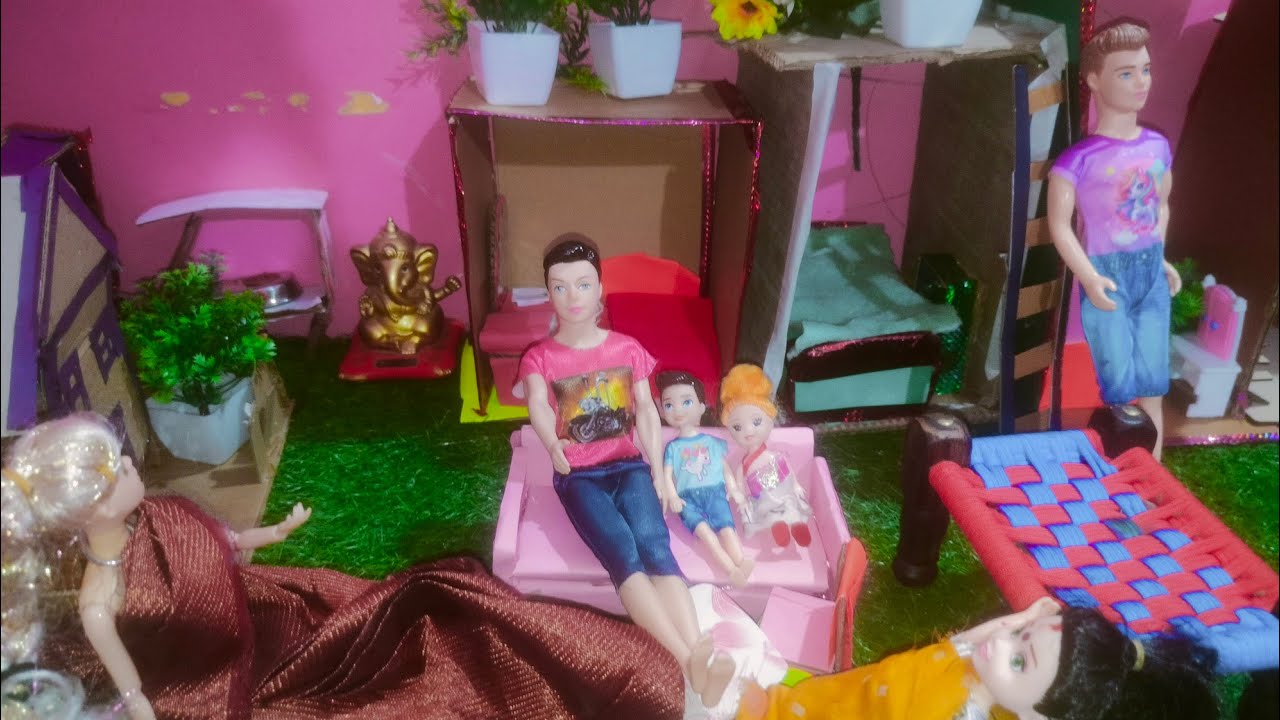 All daily routine of indian village| Barbie doll cartoon| Hindi kahaniyan 