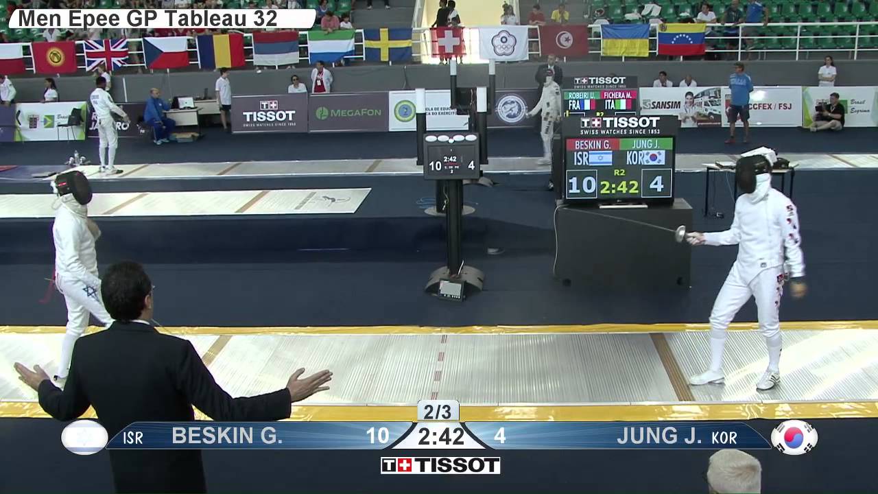 Rio 2015 ME GP T32 05 yellow Jung J KOR vs Beskin G ISR