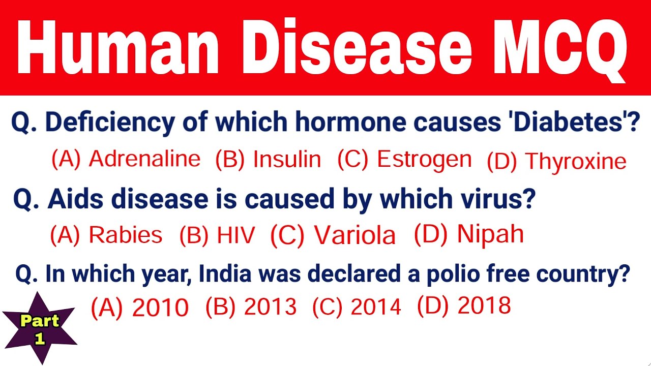 Biology Gk: Human Disease MCQ Questions - Part1 - competitive exams || Let's Know Everything