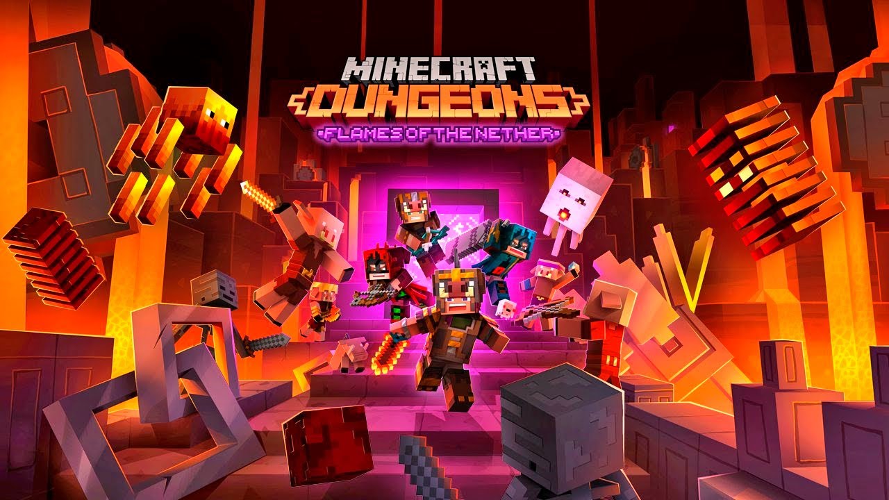Minecraft Dungeons Flames of the Nether DLC - Full Gameplay Walkthrough