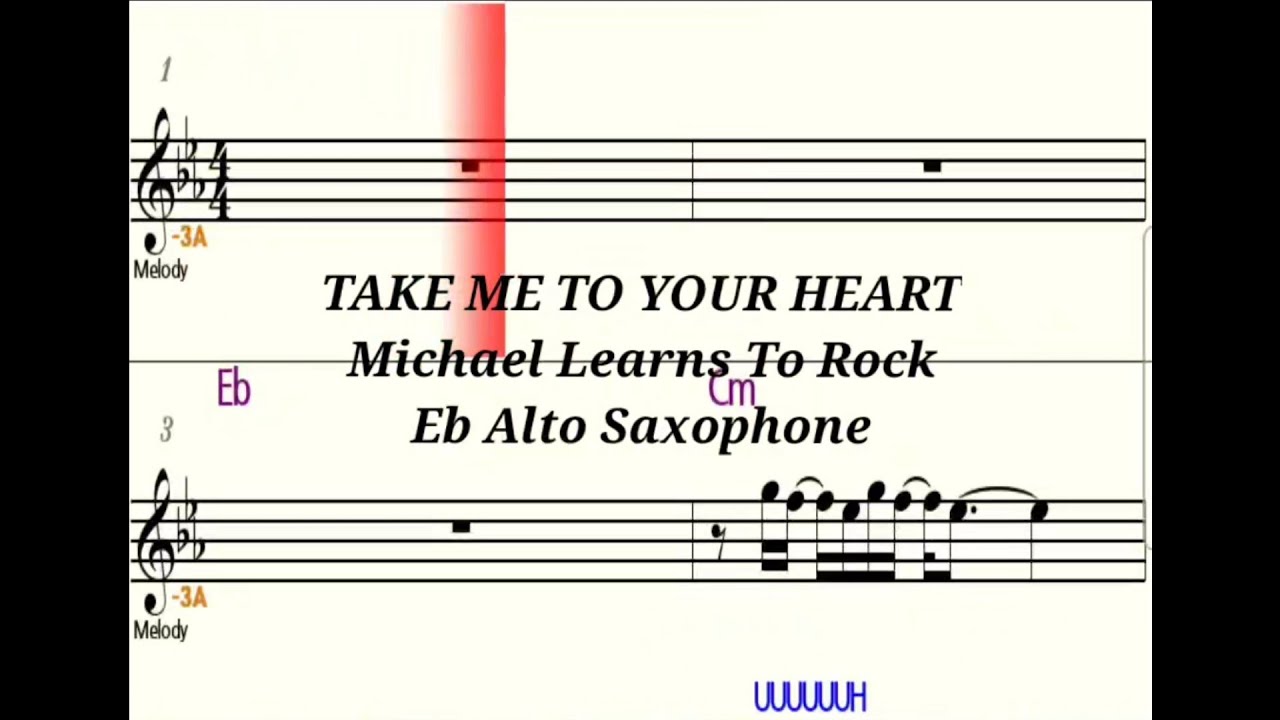 TAKE ME TO YOUR HEART - Eb Alto Saxophone Playalong - Sheet Music - Backing Track