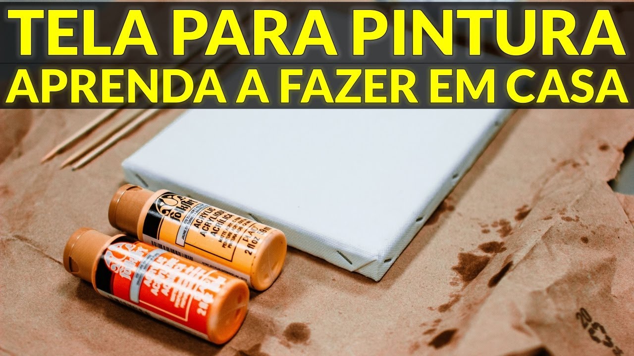 Como fazer TELA DE PINTURA pequena - Tela para pintura óleo e acrílica passo a passo