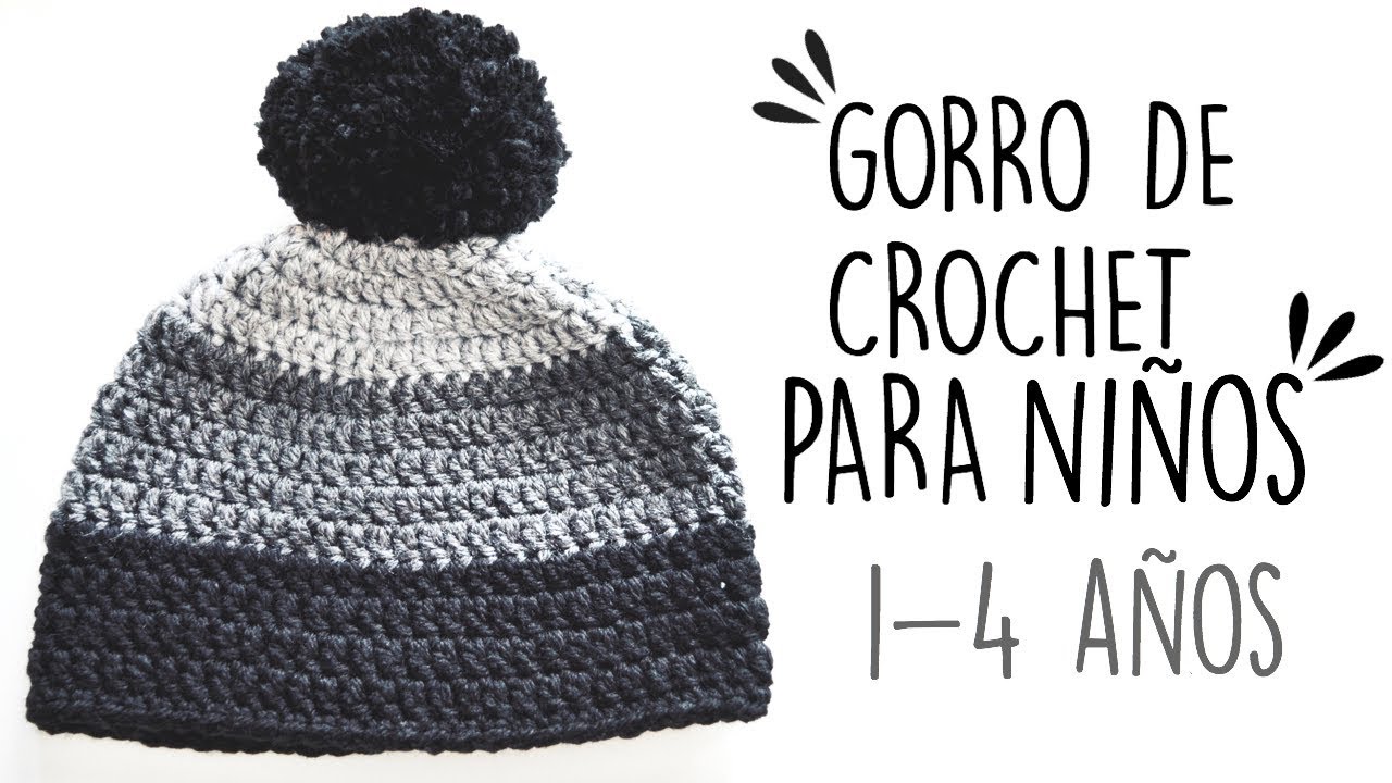 GORRO DE CROCHET PARA NIÑOS | 1- 4 AÑOS | Danii's Ways ♡