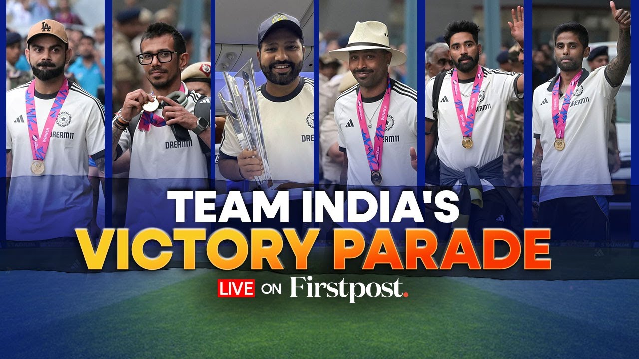 LIVE: Indian Cricket Team Arrives in Mumbai for T20 World Cup Victory Parade at Wankhede Stadium