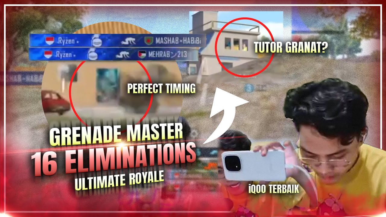 TUTOR GRENADE MASTER KAH? 16 ELIMINATIONS ULTIMATE ROYALE!!  FT LUXXY | PUBG MOBILE | RYZEN GAMING