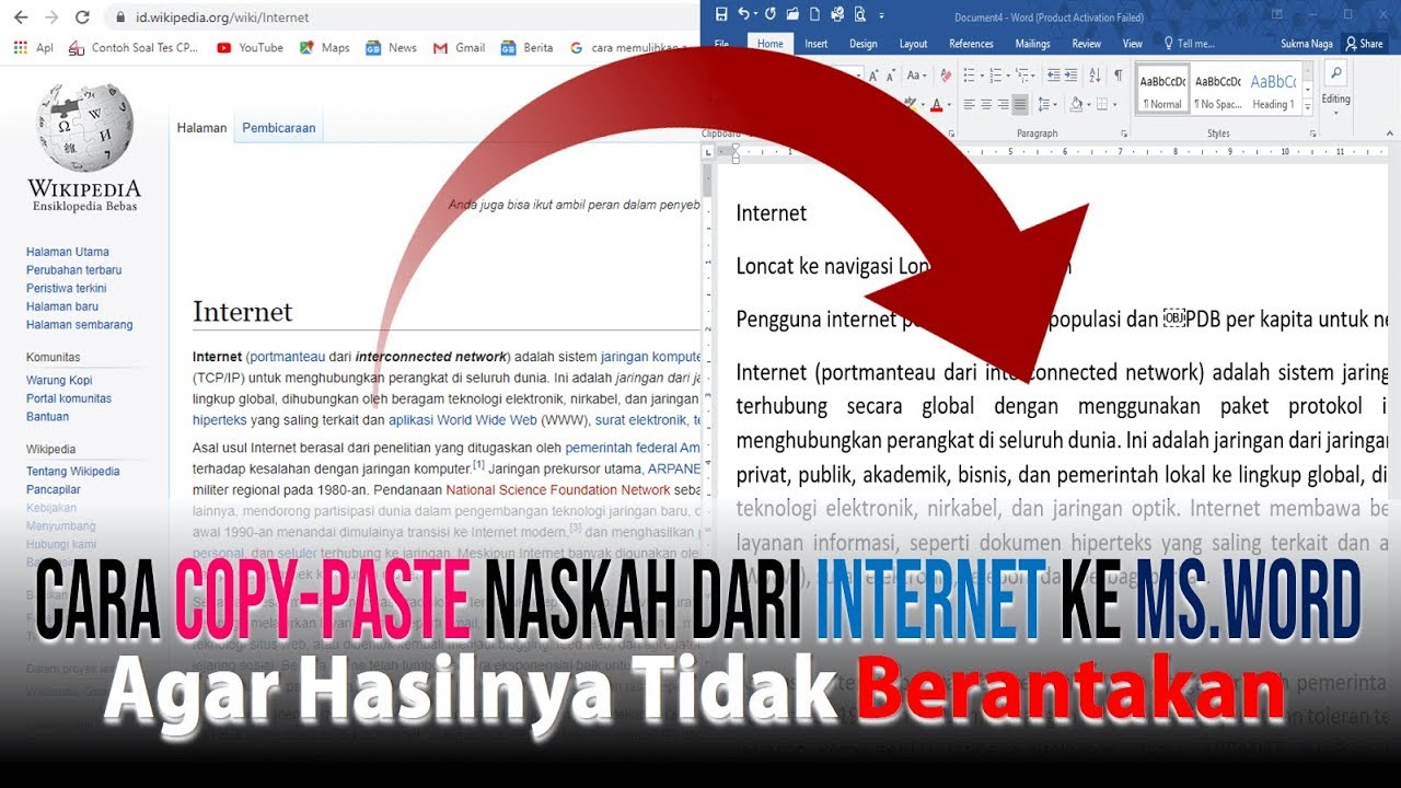 Cara Copy Paste Teks dari Internet ke Word agar Tidak Berantakan