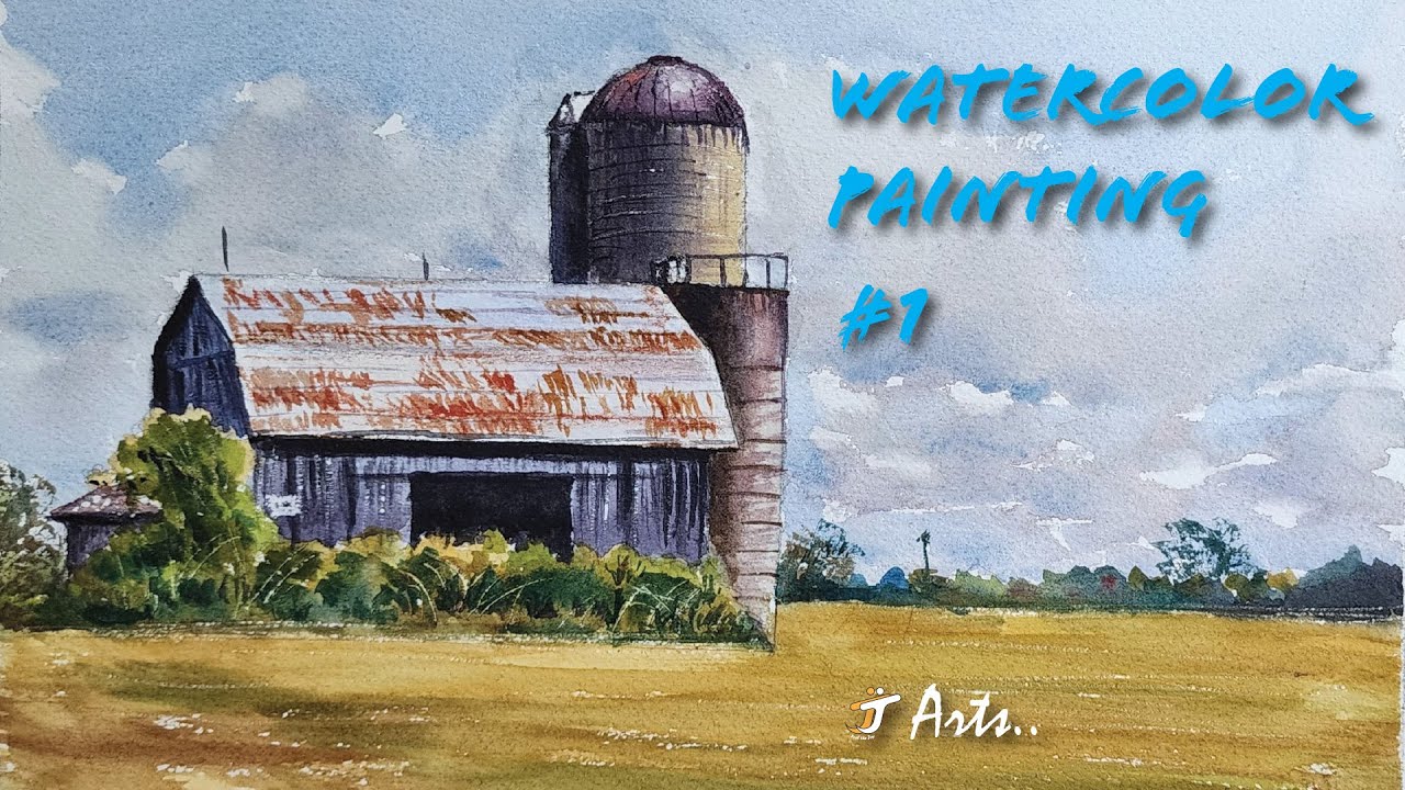 How to paint an Old Barn - A Watercolour painting demonstration