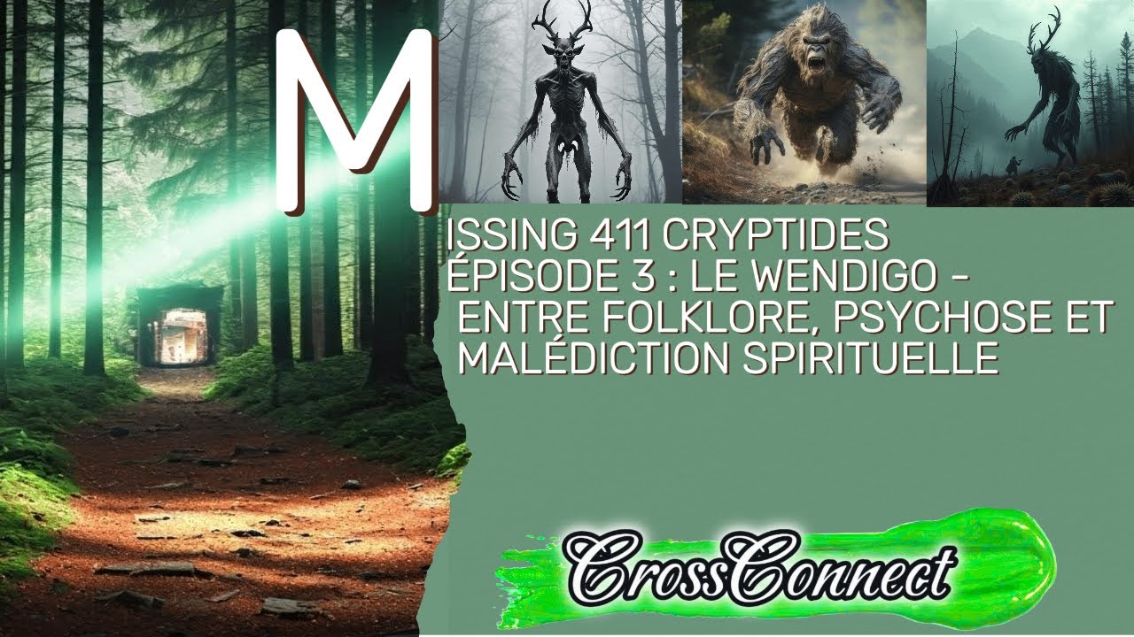 Missing 411 Cryptides EP3 – Wendigo Algonquin, Swift Runner, Psychose Cannibale & Liens Sasquatch