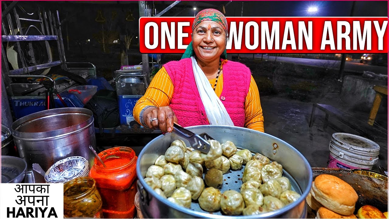 Indian Street Food | Indian Superwoman sells SUPERSIZED MOMOS, PHD Pav Bhaji, RICE Batashe & more 🔥