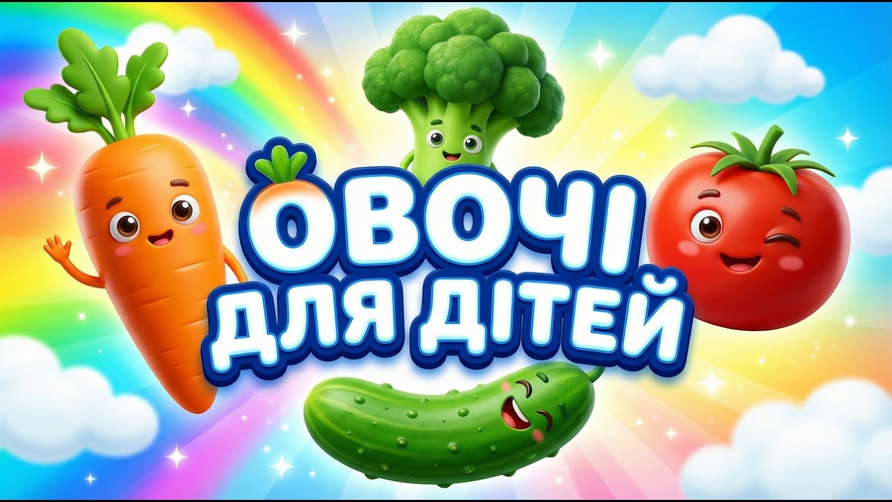 Розвиваючі мультики для малюків 🥕 Овочі | Навчальний мультфільм українською