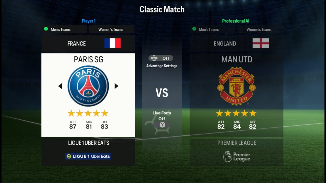PARIS SG  vs  MANCHESTER UTD